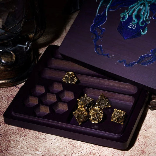 2-in-1 Wooden Dice Vault & Tray