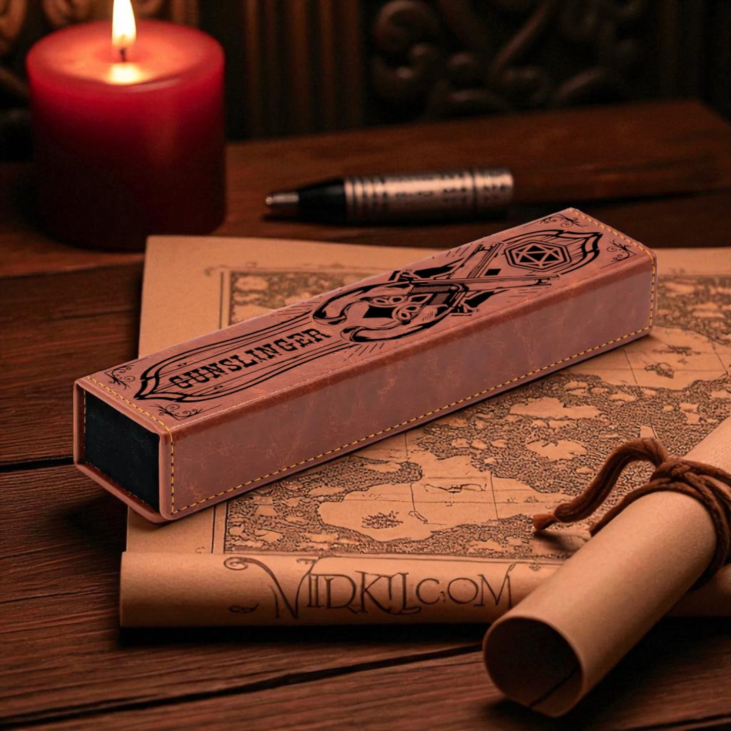 Gunslinger Faux Leather Dice Vault