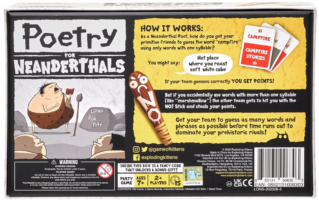 Poetry for Neanderthals