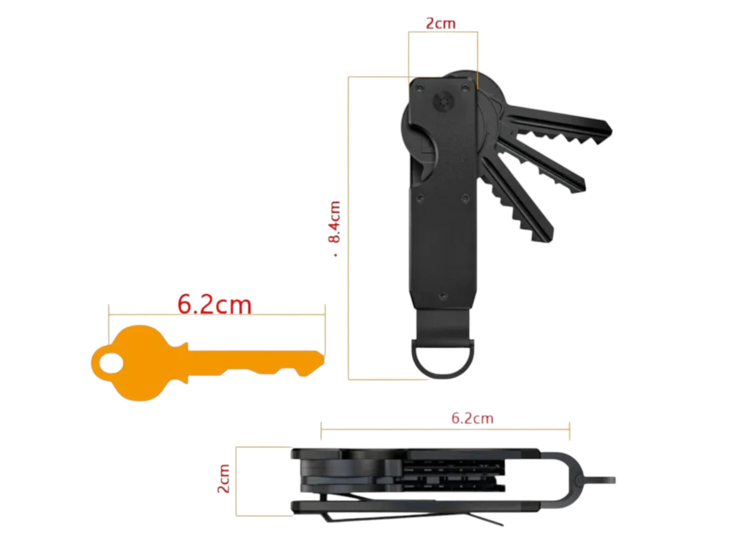 Personalized Sleek Metal Key Organizer - Minimalist - Slim - Perfect Gift!