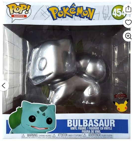 Funko Pop! Pokémon: Bulbasaur (Jumbo) (Metallic) #454 Vinyl Figure Target Exclusive