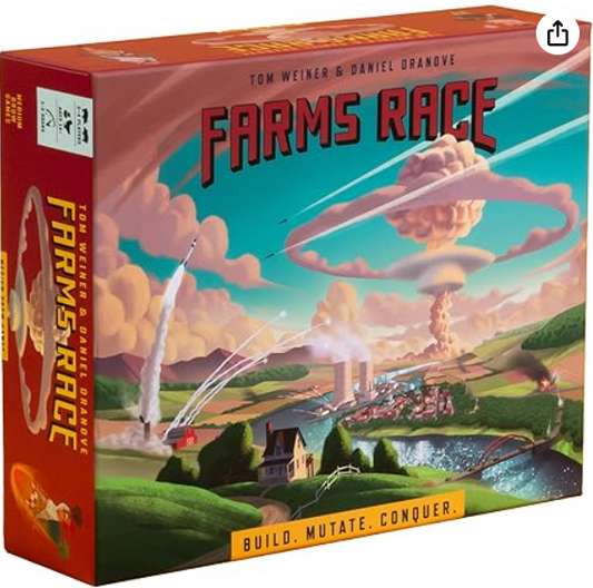 Farms Race Game - MMF7&nbsp;Nuke Your Friends. 1-2 Hour Strategy Board Game for Adults and Family. 2-4 Players. Ages 14+. (Standard Edition)