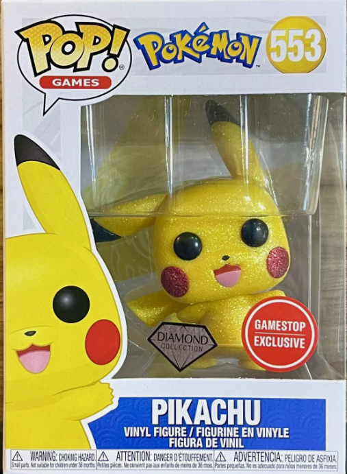 Pokemon Pikachu Waving Funko Pop! Vinyl Figure #553 Diamond Collection