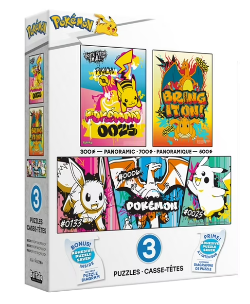 Buffalo 3 in 1 Pokémon Graffiti Multipack Jigsaw Puzzle for Adults Ages 12+